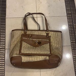 EUC, juicy couture woven bag with front pocket